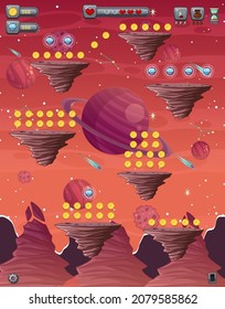 A Game Template Galaxy Space Scene illustration