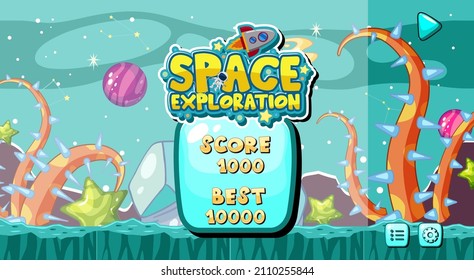 A Game Template Galaxy Space Scene illustration
