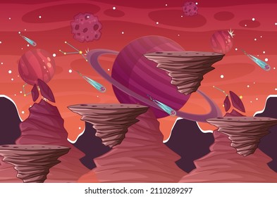A Game Template Galaxy Space Scene illustration