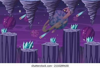A Game Template Galaxy Space Scene illustration