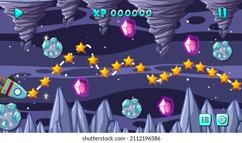 A Game Template Galaxy Space Scene illustration