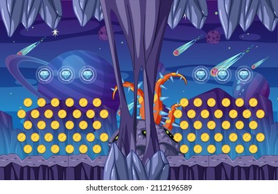 A Game Template Galaxy Space Scene illustration