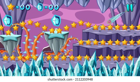 A Game Template Galaxy Space Scene illustration