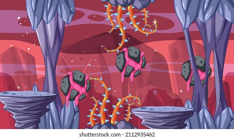 A Game Template Galaxy Space Scene illustration