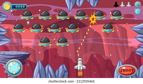 A Game Template Galaxy Space Scene illustration