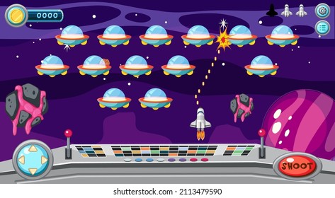 A Game Template Galaxy Space Scene illustration
