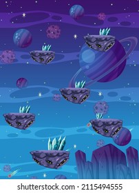 A Game Template Galaxy Space Scene illustration