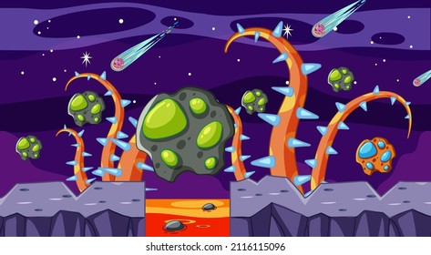 A Game Template Galaxy Space Scene illustration