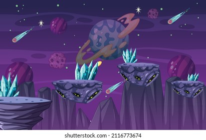 A Game Template Galaxy Space Scene illustration