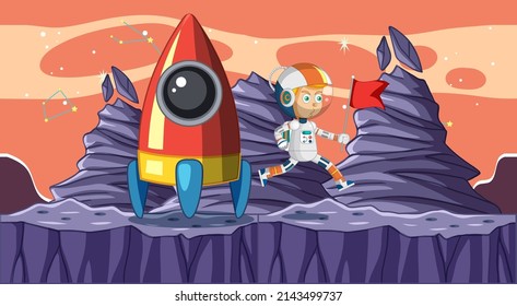 A Game Template Galaxy Space Scene illustration