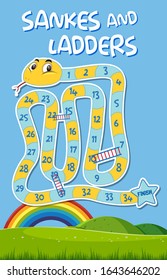 Plantilla de juego con césped verde y cielo azul en ilustración de fondo