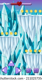 A Game Template Ice Cave Scene illustration