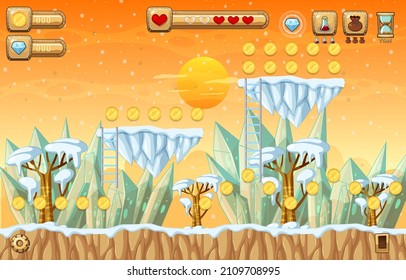 Game Template Nature Scene illustration