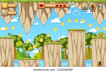 Game Template Nature Scene Illustration