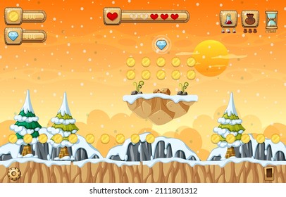 Game Template Nature Scene illustration