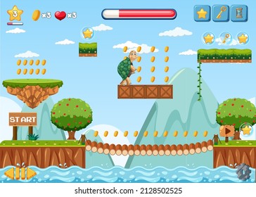 A game template nature scene illustration