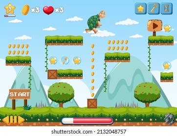 A game template nature scene illustration