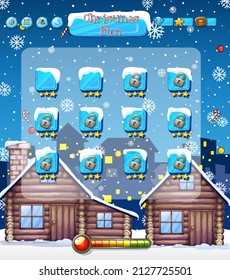 A game template snowing background illustration