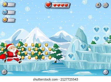 A game template snowing background illustration