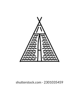 Game tent black line icon. Pictogram for web page, mobile app, promo.