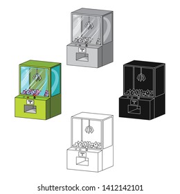 Game terminal with toys. Terminal single icon in cartoon,black style isometric vector symbol stock illustration web.