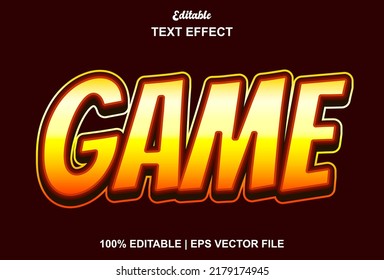 Game Text Effect Orange Color Editable Stock Vector Royalty Free Shutterstock