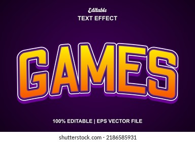game text effect with orange color and can be edited.