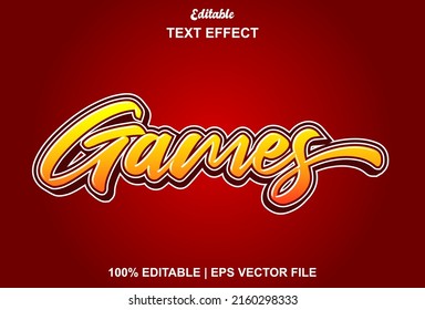 game text effect with orange and red color for brand