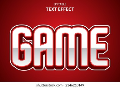 efecto de texto de juego con color rojo editable para promoción.