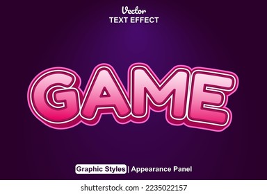 Game text effects with graphic style and editable.