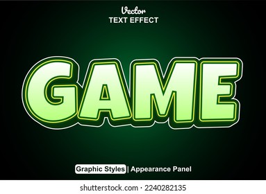 Game text effects with graphic style and editable.
