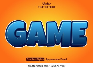 Game text effects with graphic style and editable.