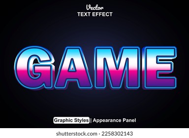 Efectos de texto de juego con estilo gráfico y editable.