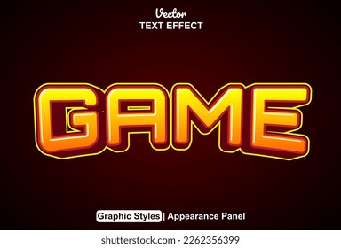 Game text effects with graphic style and editable.