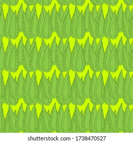 Game texture seamless vector illustration green leaves. Drawing arcade pattern background modern