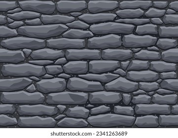 Game Texture Stones, Pebbles, Rock Wall Seamless Pattern