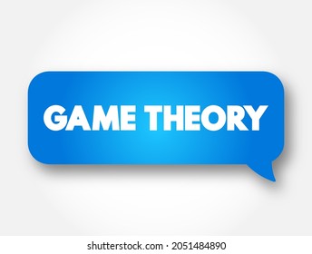 Game Theory text message bubble, concept background