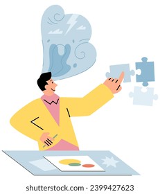 Game therapy vector illustration. Game therapy integrates gaming elements with therapeutic interventions to support mental health and well-being Gaming can offer occupational opportunities