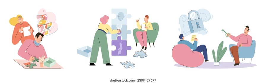 Game therapy vector illustration. Professionals in game therapy employ their expertise to facilitate healing and personal development Playing games enables practical application and continuous