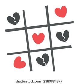 game tic tac toe hearts for valentine's day