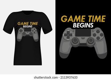 El tiempo de juego comienza el diseño de camisetas vectoriales