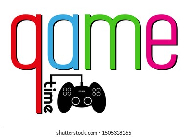 Game time with creatif font design.