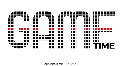 Game time with creatif font design.