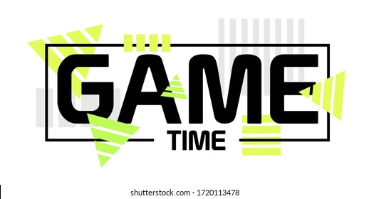 Game time with font design.