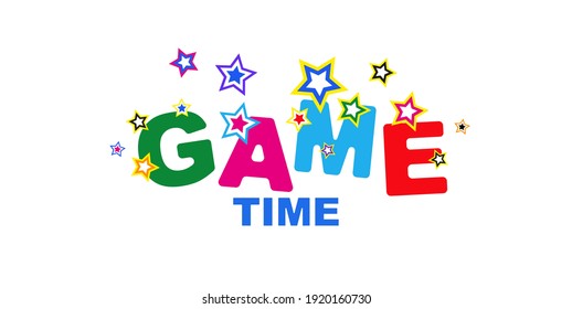 Game time with font design.