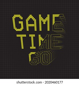 Spielzeit. Game T-Shirt-Slogan. 