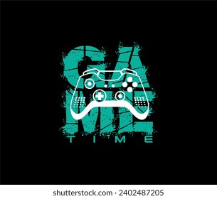 Game Time, typography, tee shirt graphics, vectors , hand drawn artwork