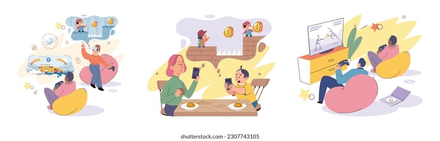 Game together. Family fun. Friendship time. Vector illustration. Board games serve as catalyst for building strong and lasting friendships Engaging in friendly competition brings out best in people