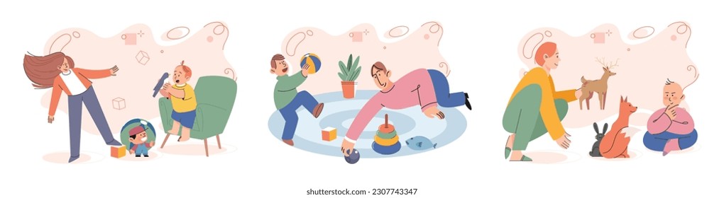 Game together. Family fun. Friendship time. Vector illustration. The joy and laughter that fill room during friends game night priceless Family time becomes more meaningful when we engage in