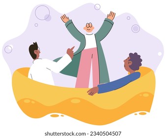 Game together. Family fun. Friendship time. Vector illustration. Family game nights provide much-needed escape from daily routines and stress Board games foster communication skills and encourage